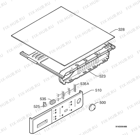 Взрыв-схема стиральной машины Aeg L12700J6 - Схема узла Command panel 037